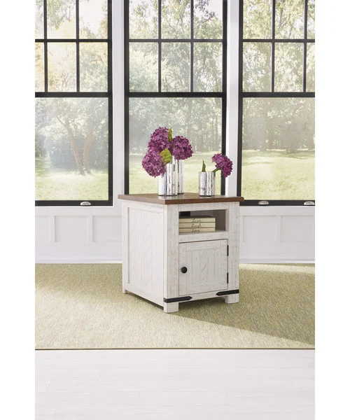 Signature design by ashley Wystfield Rectangular End Table White/Brown