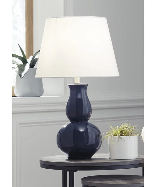 Signature design by ashley Zellrock Ceramic Table Lamp (1/CN) Navy